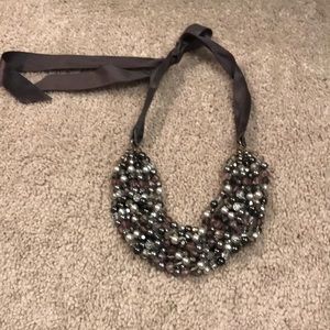Gray beaded necklace
